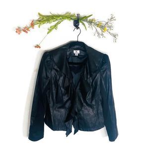 5 for $30 Worthington Clip Front Faux Leather Jacket Black Women’s Size Medium